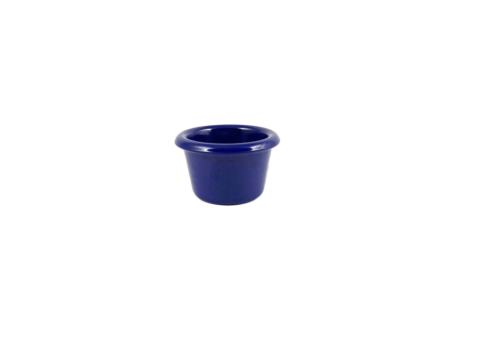 12 Pack 1-1/2 oz, 2-1/2" Diameter x 1-1/2" Height, Smooth Ramekin, Cobalt Blue Color, Melamine, BPA Free, Dishwasher Safe, Break-Resistant, Shatter-Resistant, No Microwave, No Oven, NSF