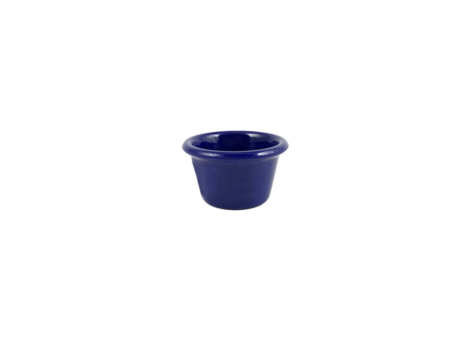 12 Pack 1-3/4 oz, 2-1/2" Diameter x 1-1/2" Height, Smooth Ramekin, Cobalt Blue Color, Melamine, BPA Free, Dishwasher Safe, Break-Resistant, Shatter-Resistant, No Microwave, No Oven, NSF