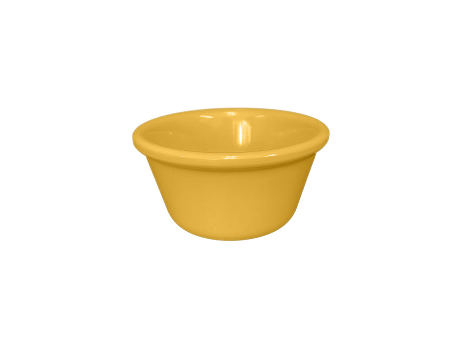 12 Pack 4 oz, 3-3/8" Diameter x 1-5/8" Height, Smooth Ramekin, Yellow Color, Melamine, BPA Free, Dishwasher Safe, Break-Resistant, Shatter-Resistant, No Microwave, No Oven, NSF