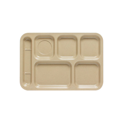 Thunder Group ML801S 14-1/2Inch Compartment Tray left-handed Break-resistant Melamine 6 with Dishwasher Safe