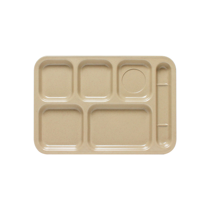 Thunder Group ML802S 14-1/2 Inch Compartment Tray Right-handed Break-resistant Melamine Sand