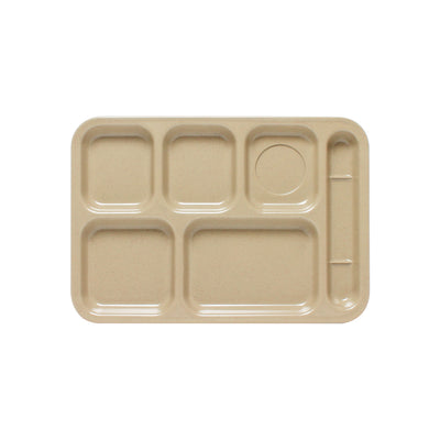 Thunder Group ML802S 14-1/2 Inch Compartment Tray Right-handed Break-resistant Melamine Sand