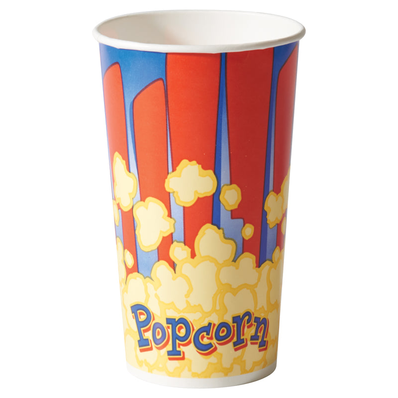 Winco 41432CS 32 Oz Benchmark Popcorn Tub with Secure Handle Pack of 500