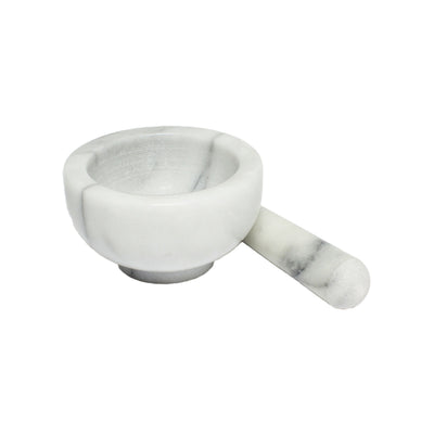 Thunder Group MRGR001 4.5 Inch Diameter Mortar and Pestle Bowl Marble