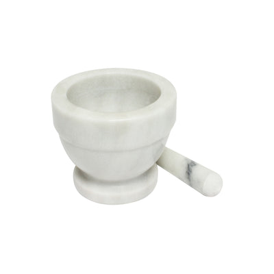 Thunder Group MRGR002 5.25 Inch Marble Mortar and Pestle Bowl Style