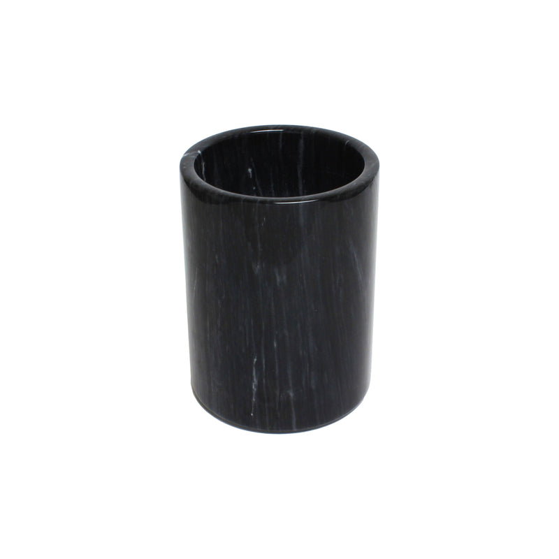 Thunder Group MRWC001R 4-1/2 Inch Diameter Wine Cooler Round Marble Black
