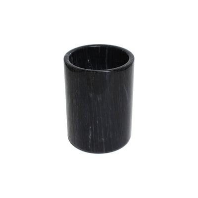 Thunder Group MRWC001R 4-1/2 Inch Diameter Wine Cooler Round Marble Black