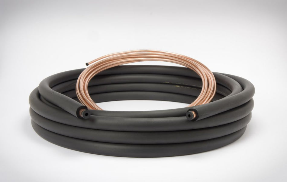 Streamline 61020350, 3/8 in x 5/8 in x 35 ft AC Line Set, Insulated Copper Refrigerant Lines, 1/2 in Insulation on Both Lines, Sweat Connections