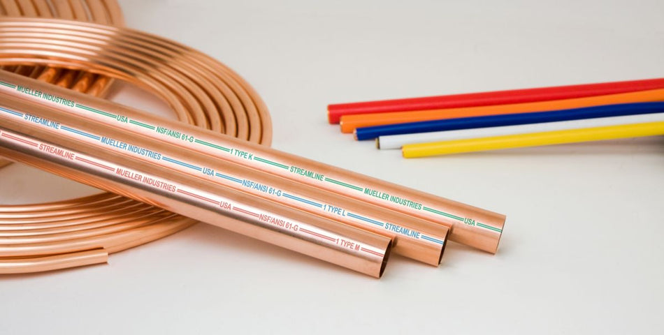 Streamline MH10020, 1 1/8 in OD Type M Hard Copper Pipe, 20 ft
