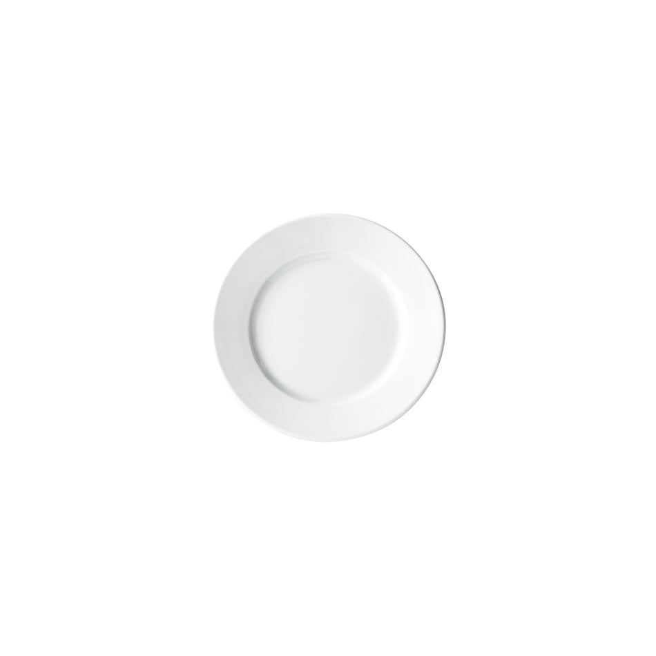 Winco BPR-55RE Birkhall Plate with Rolled Edge, 5-1/2" dia, White Porcelain, 36 Pieces/Case