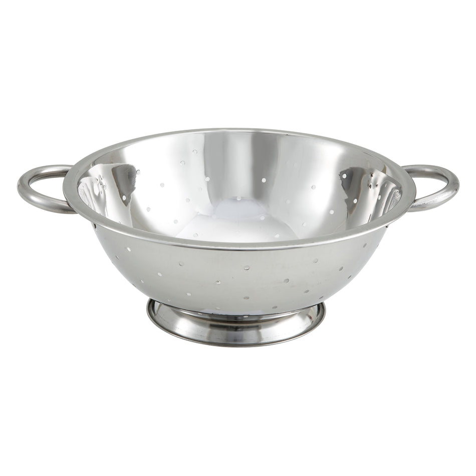 Winco COD-5 5 Quarts Round Colander Stainless Steel with Corrosion Resistance