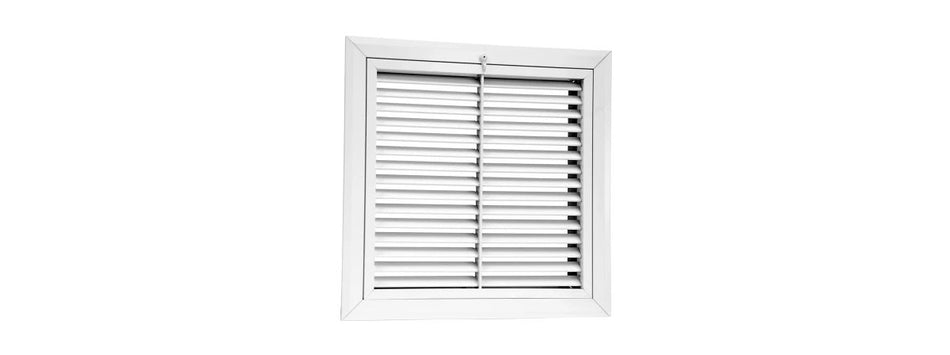 Hart & Cooley 2007898, 20x30 Return Air Filter Grille, White Steel Filter Back Vent Cover, Fits 20x32 Filter, RHF45 Series