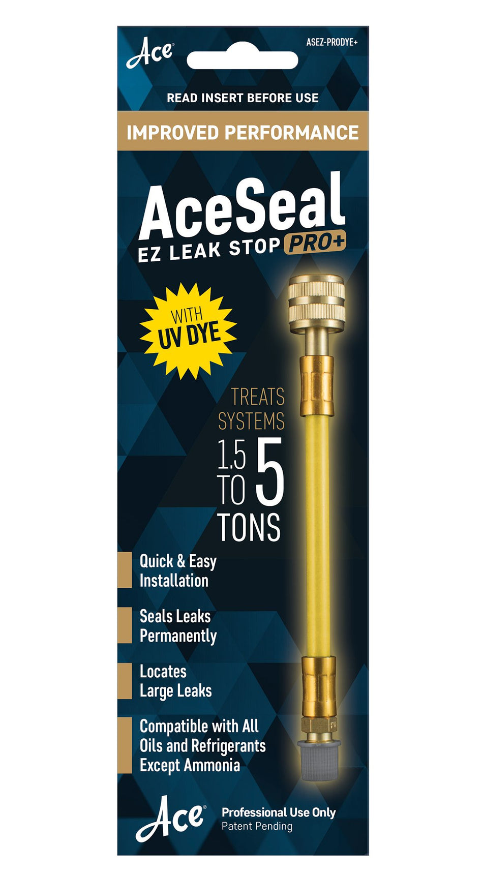 ACE ASEZ-PRODYE+, Leak Sealant with UV Dye 1.5 to 5T, 1.5 to 5 Ton
