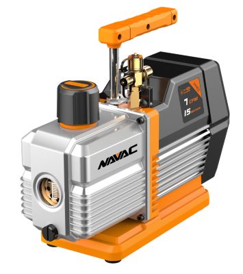 NAVAC Vacuum Pump 7 CFM 120 VAC 3/4 HP 15 Microns A2L Compatible NP7DP2