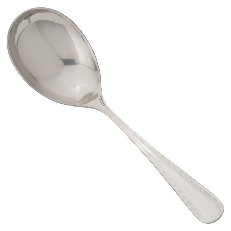 Winco 0030-21 9 Inch Large Solid Serving Spoon Extra Heavy Weight Mirror Finish