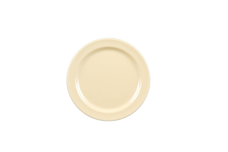 12 Pack 6-1/2" Diameter x 5/8" Height, Round Plate, Tan Color, Melamine, BPA Free, Dishwasher Safe, Break-Resistant, Shatter-Resistant, No Microwave, No Oven, NSF