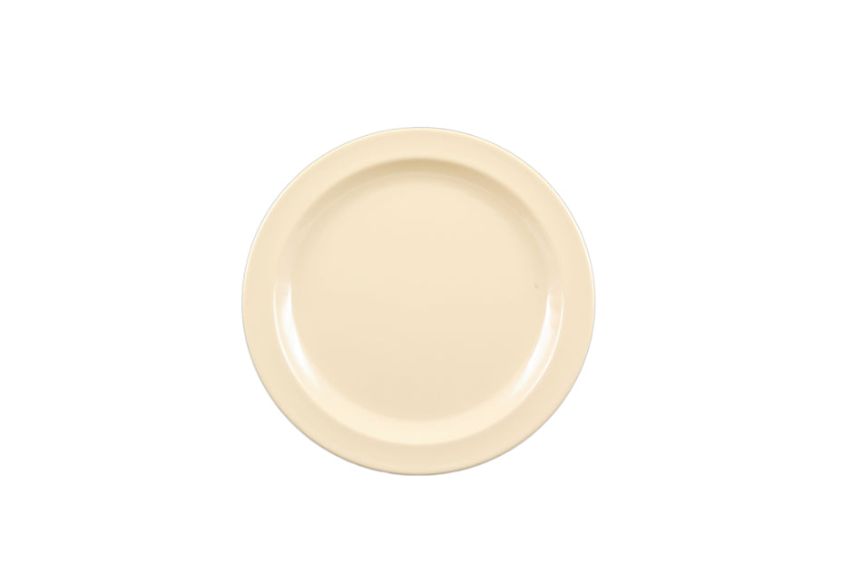 12 Pack 8" Diameter x 3/4" Height, Dinner Plate, Tan Color, Melamine, BPA Free, Dishwasher Safe, Break-Resistant, Shatter-Resistant, No Microwave, No Oven, NSF