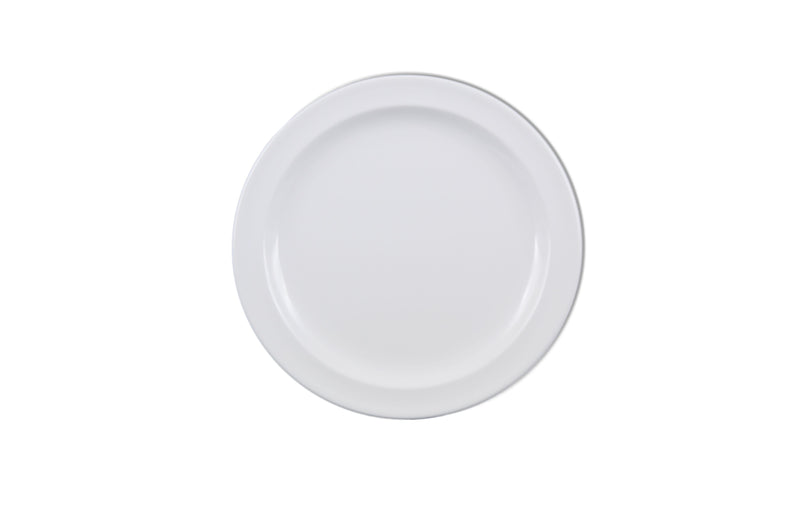 Thunder Group NS108W 8 Inch Round Dinner Plate Break-Resistant White Melamine
