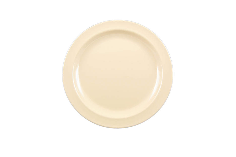 12 Pack 10-1/4" Diameter x 1" Height, Dinner Plate, Tan Color, Melamine, BPA Free, Dishwasher Safe, Break-Resistant, Shatter-Resistant, No Microwave, No Oven, NSF