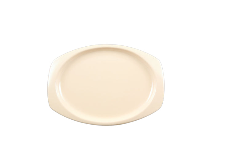 Thunder Group NS209T 9-1/2 Inch Rectangular Platter Break-Resistant Tan BPA Free Melamine