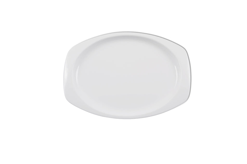 12 Pack 9-1/2" x 6-3/4" x 5/8", Rectangular Platter, White Color, Melamine, BPA Free, Dishwasher Safe, Break-Resistant, Shatter-Resistant, No Microwave, No Oven, NSF