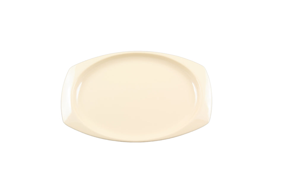 12 Pack 11-1/2" x 7-1/2" x 3/4" , Rectangular Platter, Tan Color, Melamine, BPA Free, Dishwasher Safe, Break-Resistant, Shatter-Resistant, No Microwave, No Oven, NSF
