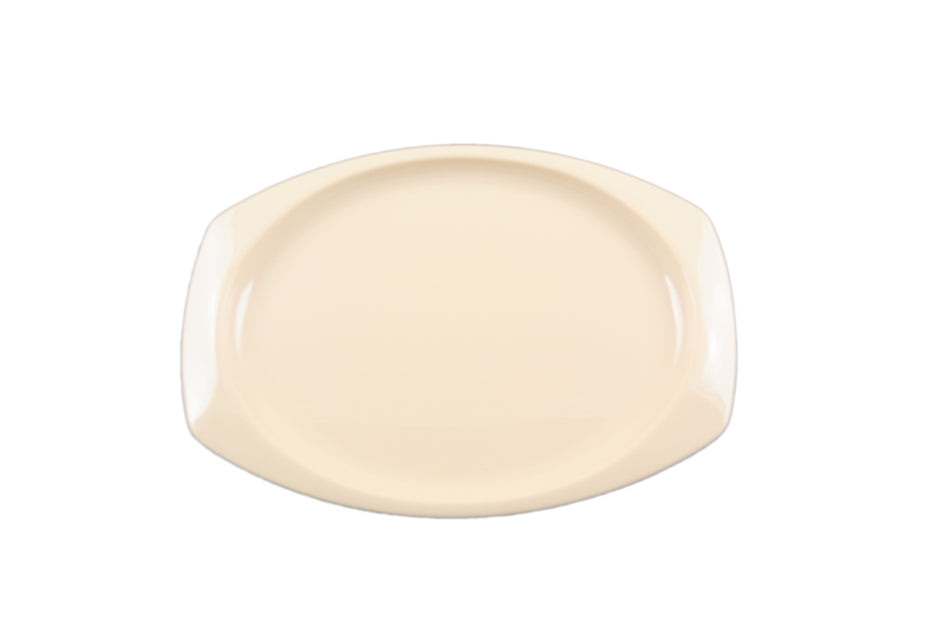 12 Pack 12-1/2" x 9" x 7/8", Rectangular Platter, Tan Color, Melamine, BPA Free, Dishwasher Safe, Break-Resistant, Shatter-Resistant, No Microwave, No Oven, NSF