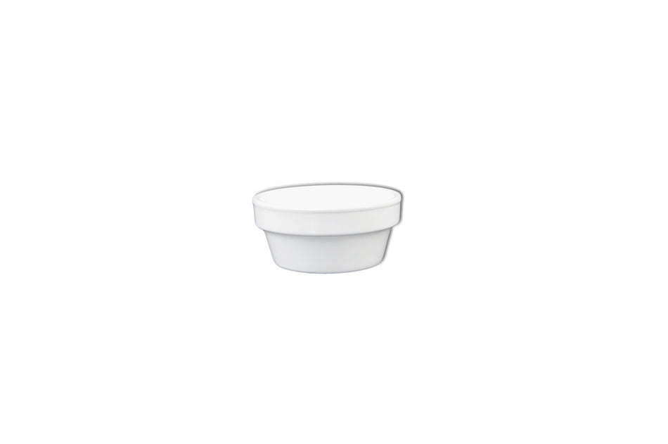 12 Pack 2-1/2 oz, 2-7/8" x 1-1/2" Height, Sauce Cup/Ramekin, White Color, Melamine, BPA Free, Dishwasher Safe, Break-Resistant, Shatter-Resistant, No Microwave, No Oven, NSF