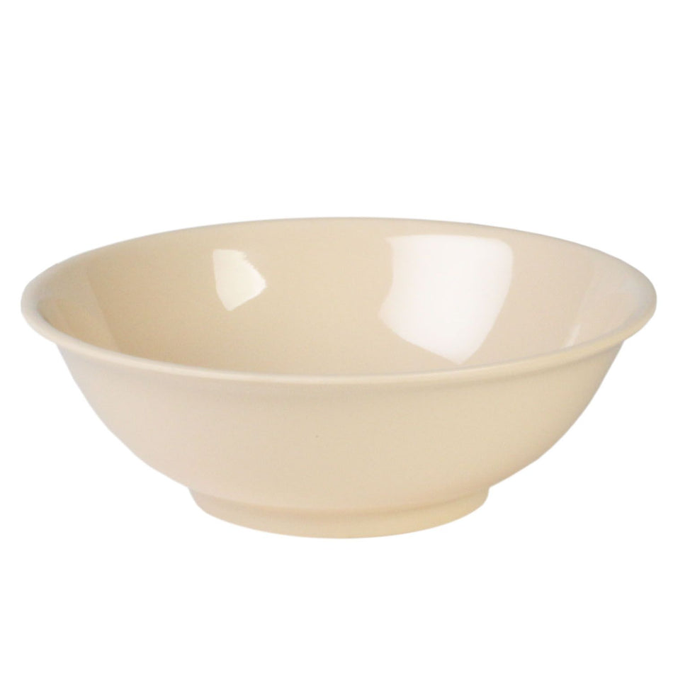12 Pack 32 oz, 7-1/2" Diameter x 2-1/2" Height, Rimless Bowl, Tan Color, Melamine, BPA Free, Dishwasher Safe, Break-Resistant, Shatter-Resistant, No Microwave, No Oven, NSF