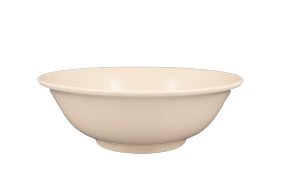 12 Pack 96 oz, 11" Diameter x 3-3/4" Height, Rimless Bowl, Tan Color, Melamine, BPA Free, Dishwasher Safe, Break-Resistant, Shatter-Resistant, No Microwave, No Oven, NSF