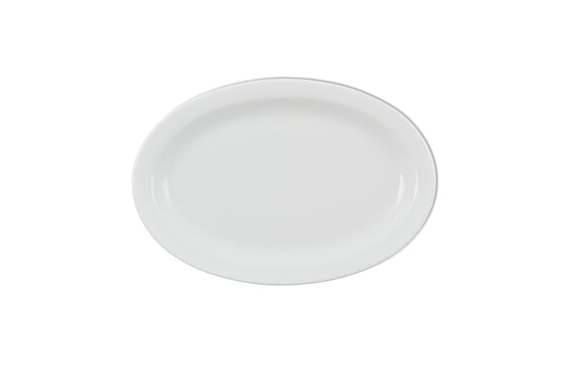 Thunder Group NS510W 9-1/2 Inch Oval Platter Break-Resistant White Melamine