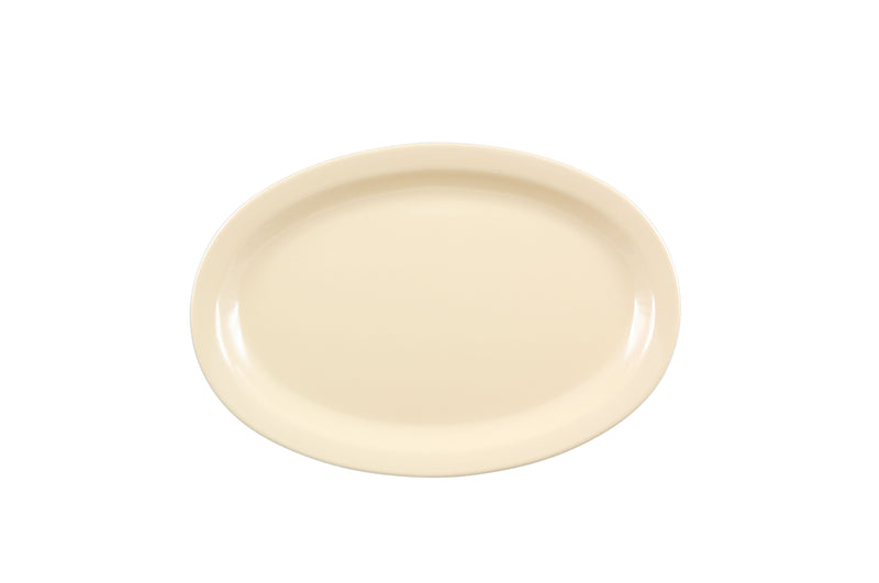 Thunder Group NS512T 11 Inch Platter Oval Break-resistant Melamine Tan