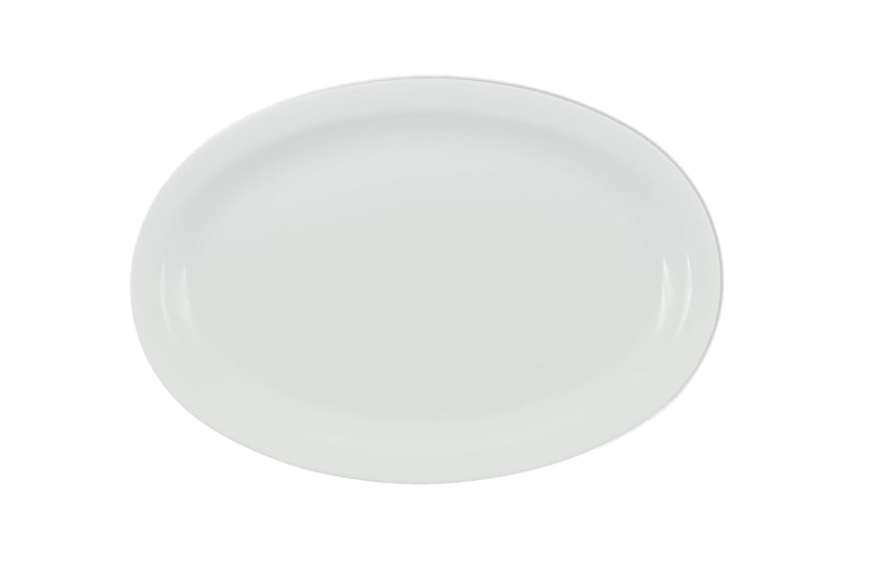 Thunder Group NS512W 11 Inch Oval Platter Break-Resistant Melamine White