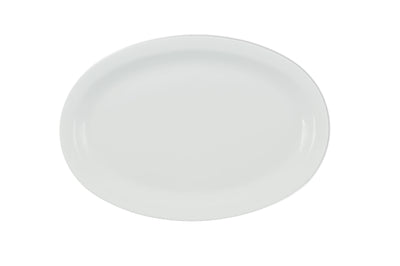 Thunder Group NS512W 11 Inch Oval Platter Break-Resistant Melamine White