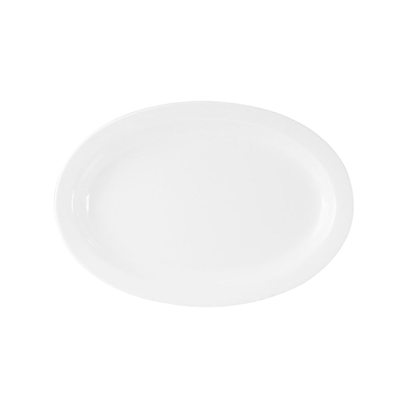 Thunder Group NS513W 13 Inch Platter Break-Resistant Oval White Melamine