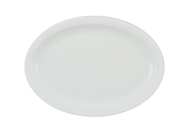 Thunder Group NS515W 13-1/4 Inch Oval Platter Break Resistant Melamine White
