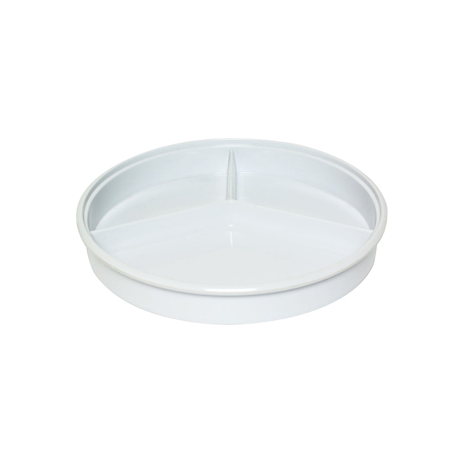12 Pack 8-1/4" Diameter x 1-1/4" Height, Deep Divided Server, White Color (Lid Sold Separately), Melamine, BPA Free, Dishwasher Safe, Break-Resistant, Shatter-Resistant, No Microwave, No Oven, NSF