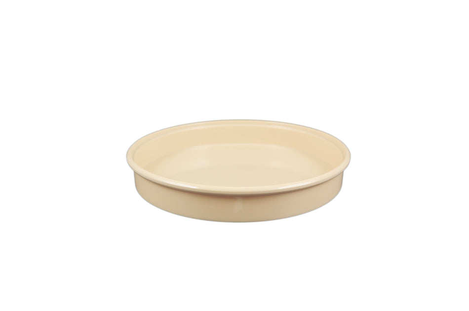 12 Pack 8-1/4" Diameter x 1-1/4" Height, Tortilla Server with Lid, Tan Color, Melamine, BPA Free, Dishwasher Safe, Break-Resistant, Shatter-Resistant, No Microwave, No Oven, NSF