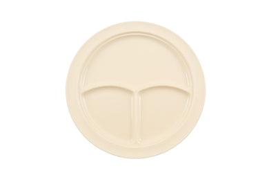 Thunder Group NS703T 10 Inch Tan Plate with 3 Wells Melamine