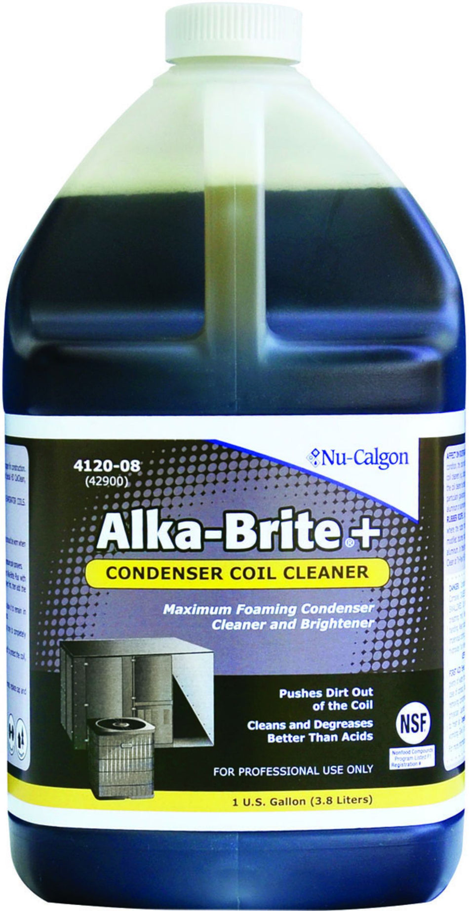 Nu-Calgon 4120-08, Alka-Brite Plus, HVAC Coil Cleaner, 1 Gallon