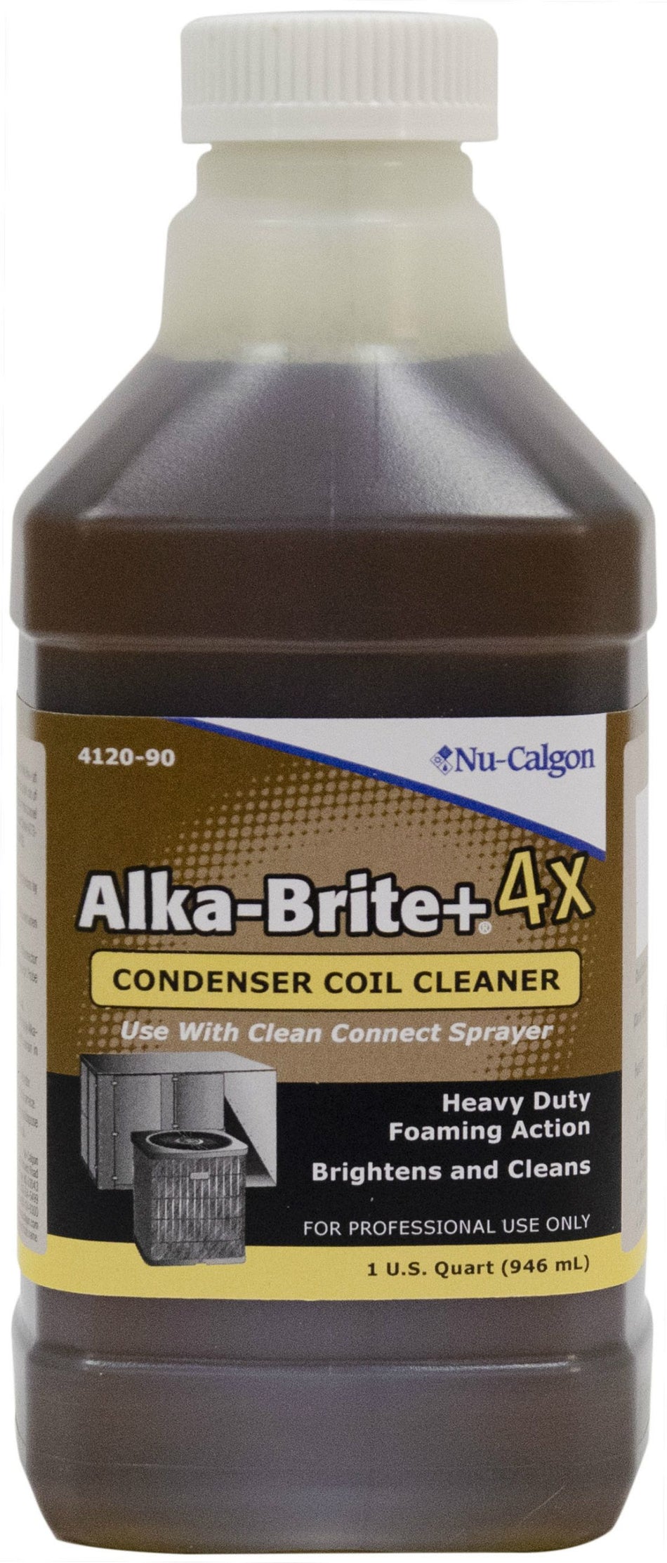 Nu-Calgon 4120-90, Alka-Brite Plus 4X Concentrate, 1 Quart Bottle