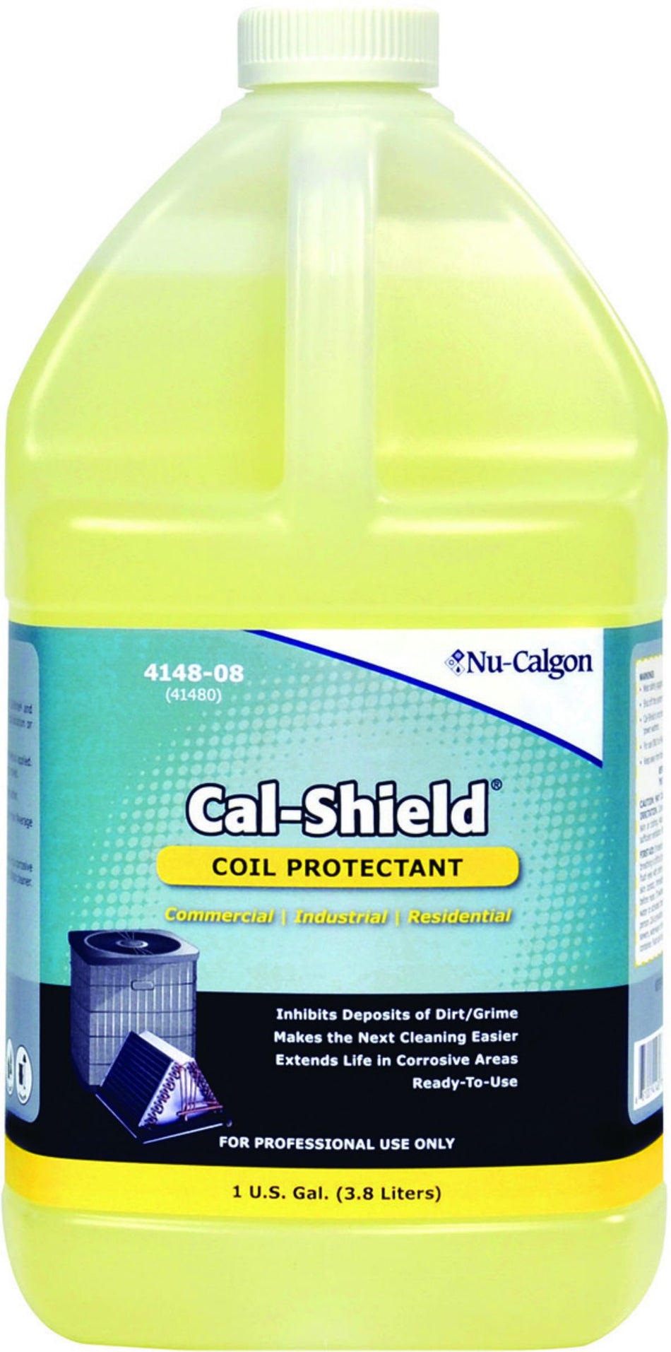 Nu-Calgon 4148-08, Cal-Shield® with TEFLON, HVAC Coil Cleaner, 1 Gallon