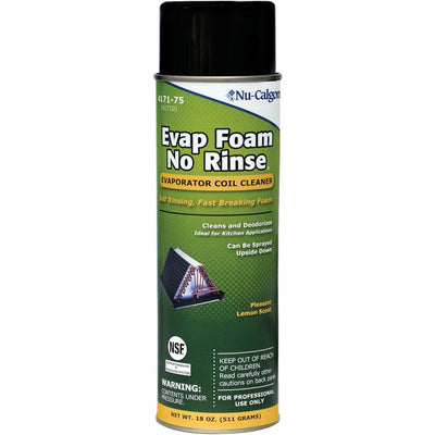 Nu-Calgon 4171-75, Evap Foam-No Rinse® Aerosol, HVAC Coil Cleaner, 8 oz (236 ml)