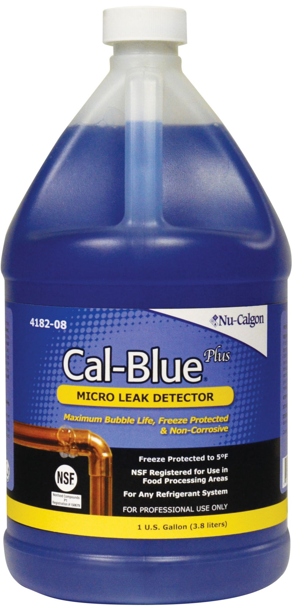 Nu-Calgon 4182-08, Gas Leak Detector Cal-Blue Plus, 1 Gallon