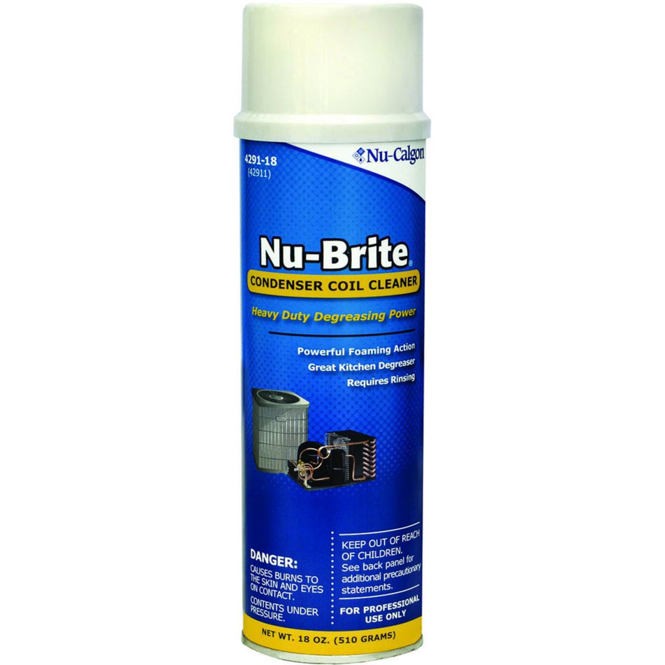 Nu-Calgon 4291-18, Nu-Brite®, Aerosol, HVAC Coil Cleaner, 8 oz (236 ml)