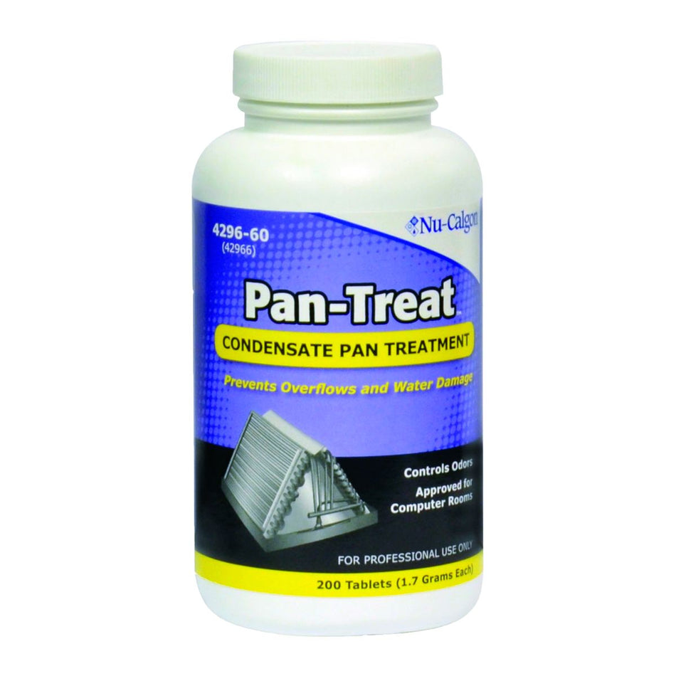 Nu-Calgon 4296-60, Pan-Treat® Condensate Tablets, 1 Bottle (200 tablets)