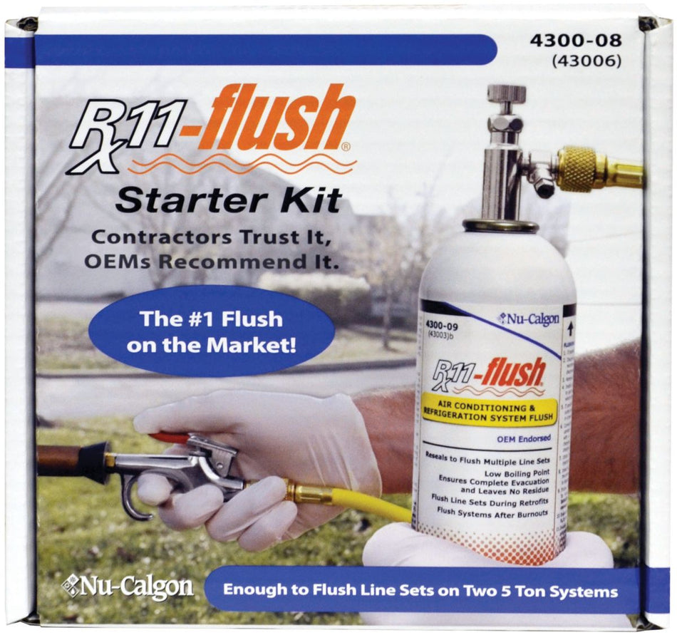 Nu-Calgon 4300-08, Rx11® Flush Starter Kit, 1 lb