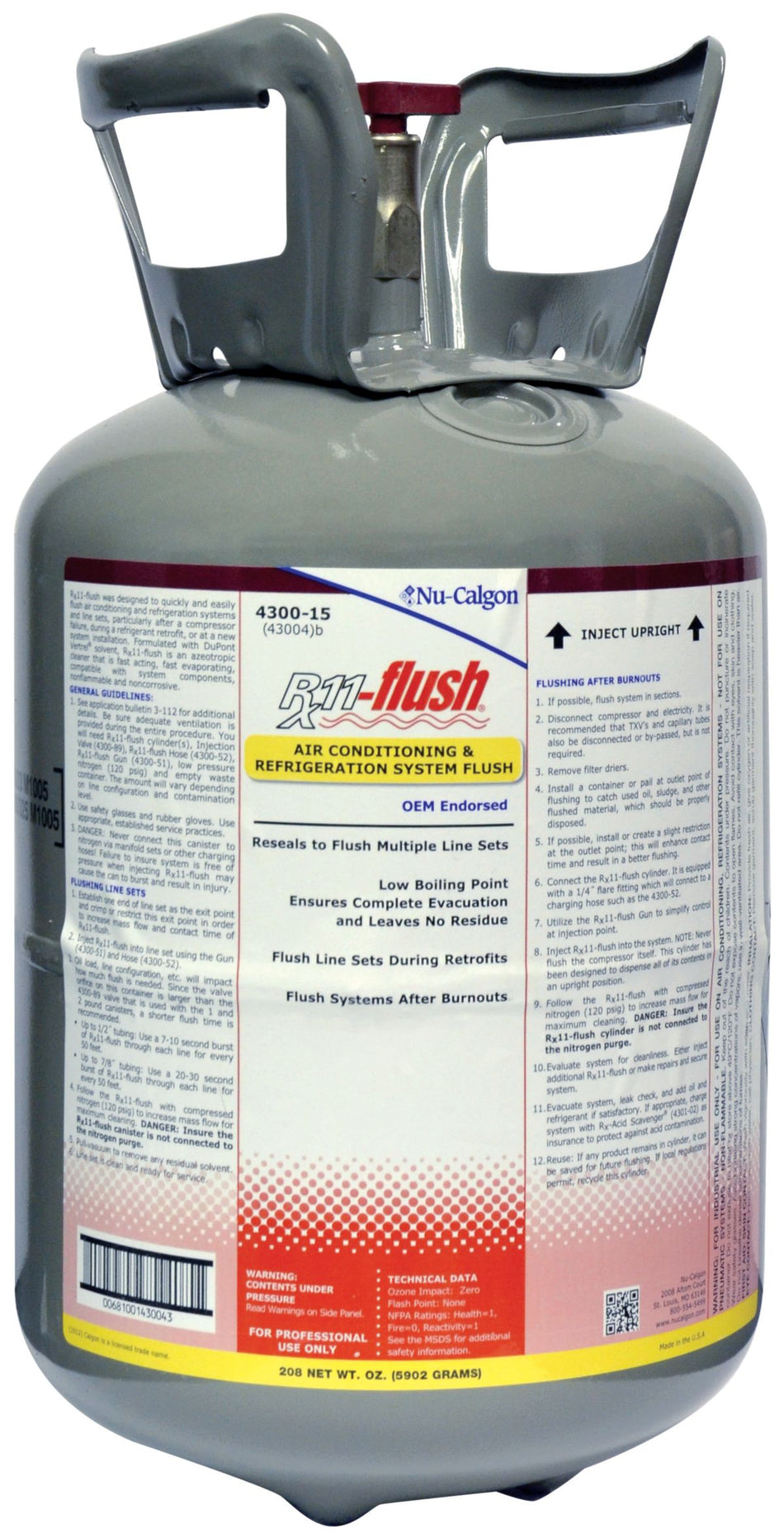 Nu-Calgon 4300-15, Rx11® Flush 13 lb Cylinder, Flushes up to 50 Tons