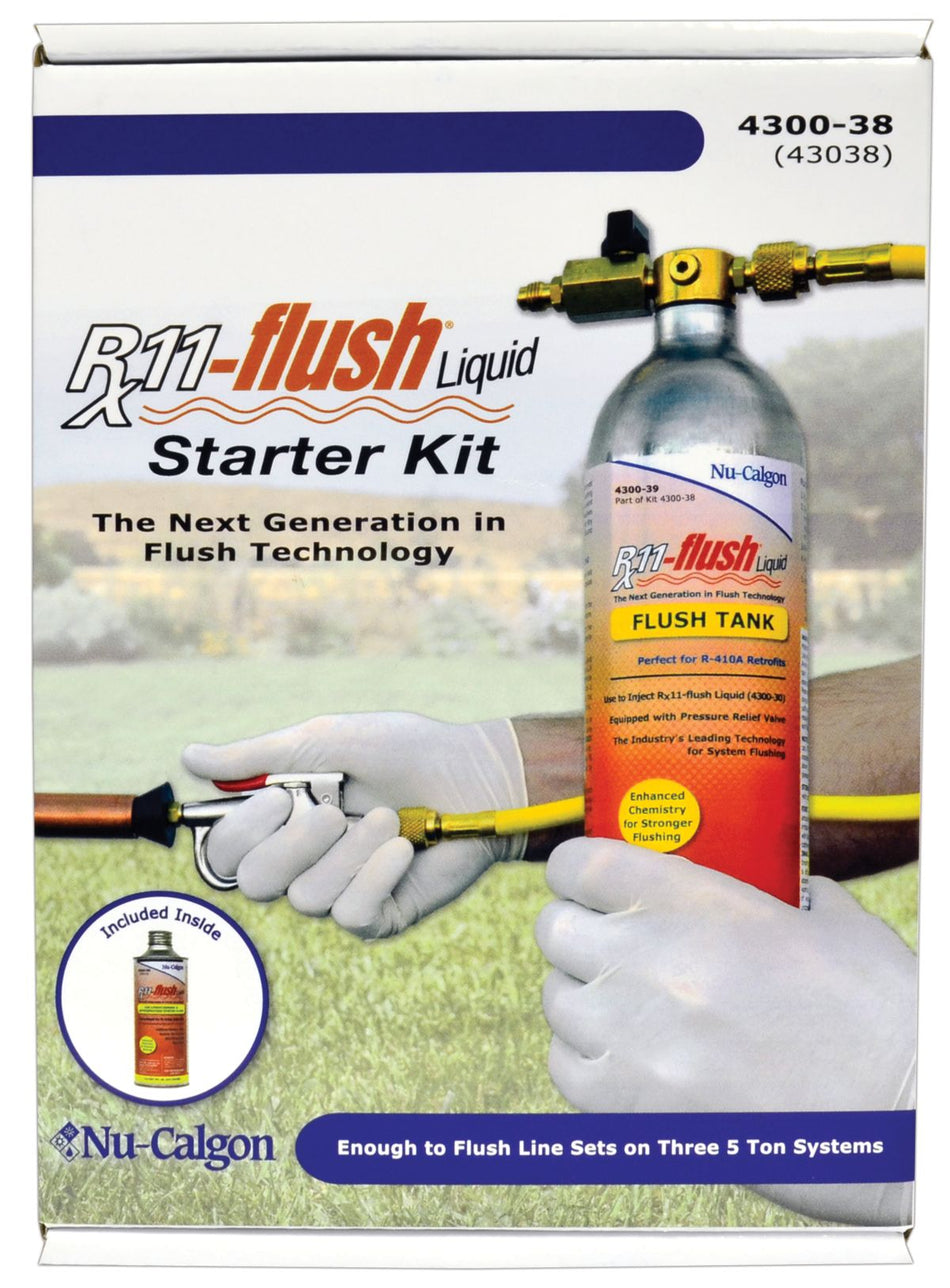 Nu-Calgon 4300-38, Rx11® Flush Liquid Starter Kit, 19.5 oz