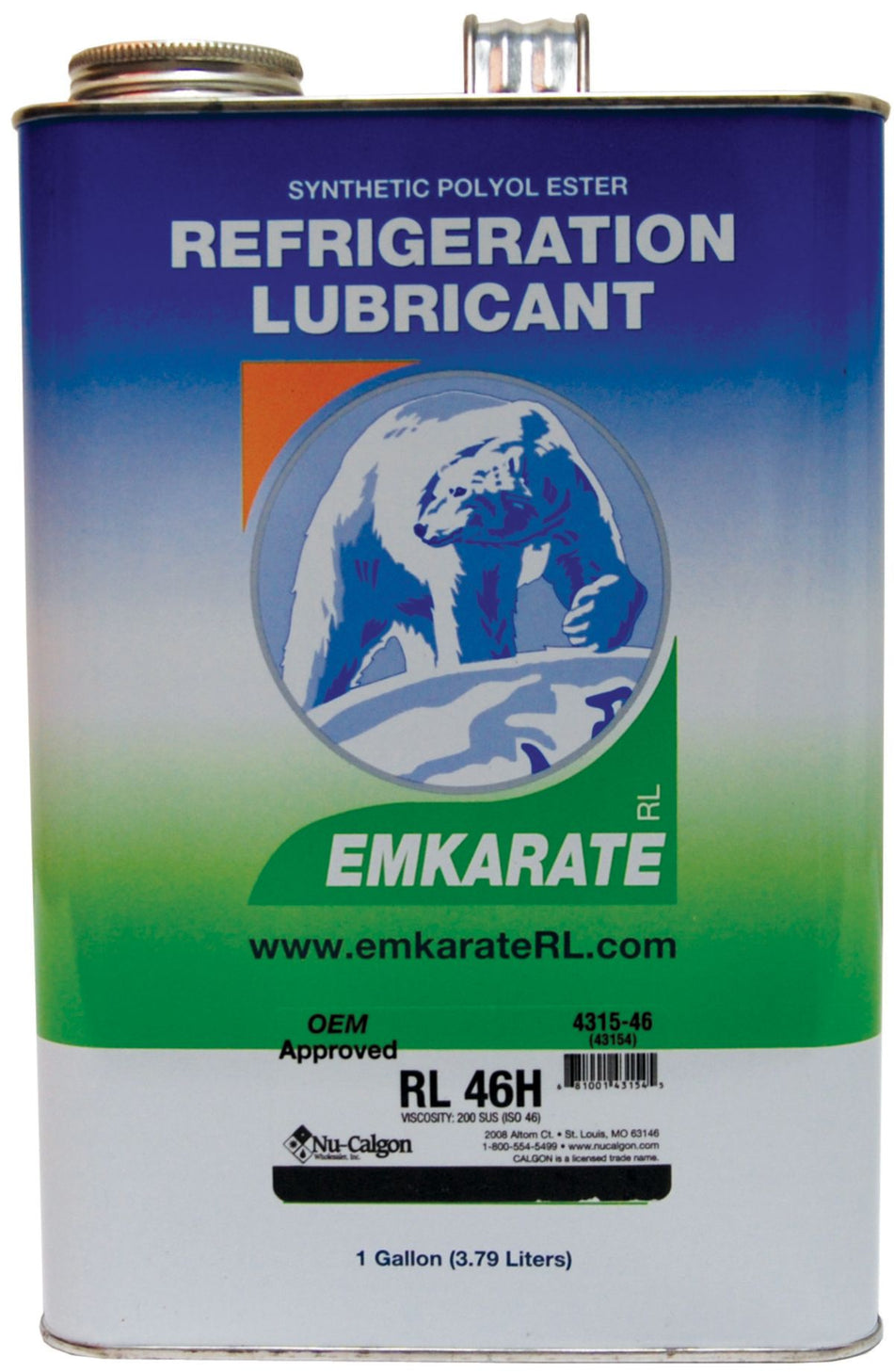 Nu-Calgon 4315-46, Emkarate RL46H Refrigeration Oil, 1 Gallon